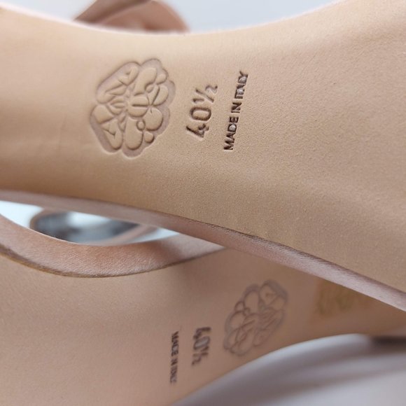 Alexander Mcqueen Pin Heel Nude Bow Sandals - Picture 13 of 14